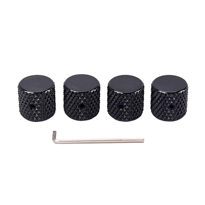 4pcs/set Metal Electric Guitar Volume Tone Control Knobs Buttons for Electric Guitar Bass Potentiometer 20x20x19mm 1