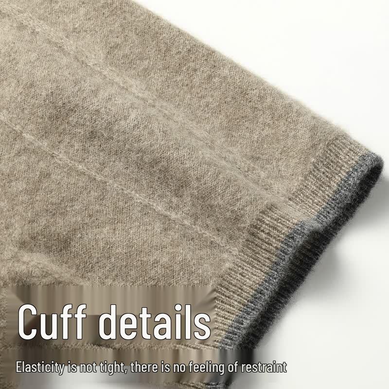 SHANSHAN Men's Merino Wool & Cashmere Blend Short Sleeve Sweater