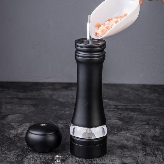 6 Inch Pepper Grinder Adjustable Coarseness Portable Manual Pepper Shaker Spice Grinding Bottle Kitchen Gadget