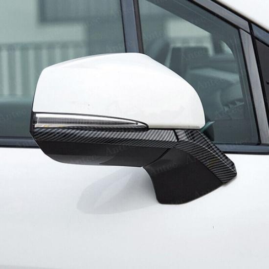 Carbon Fiber Rearview Side Mirror Strip Trim Cover For Toyota Sienna 2021-2024