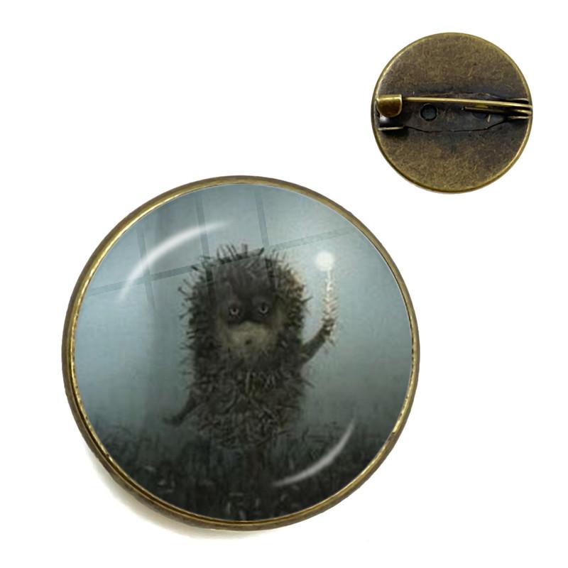 Broche de Ouriço Vintage Alfinetes de Animais Fofos Broches de Joias da Moda Broche de Gola Banhado a Bronze Antigo Para Mulheres Homens Presente