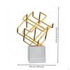 Wire-Frame Sculpture with Acrylic Base Sleek Abstract Metal for Office