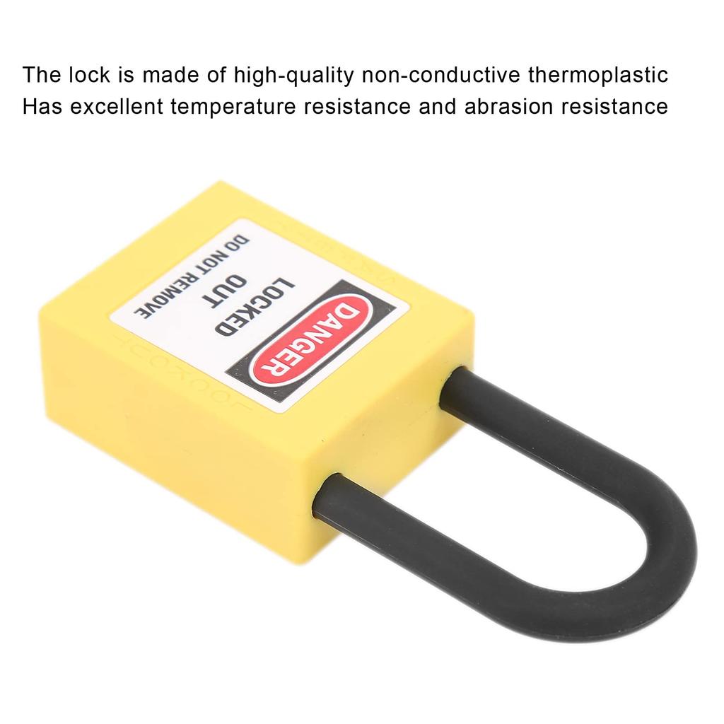 Lockout Tagout High Heat Impact Includes for Electrical Factory Work Maintenance and and Disaster Prevention Padlock, Insulated, Strength,