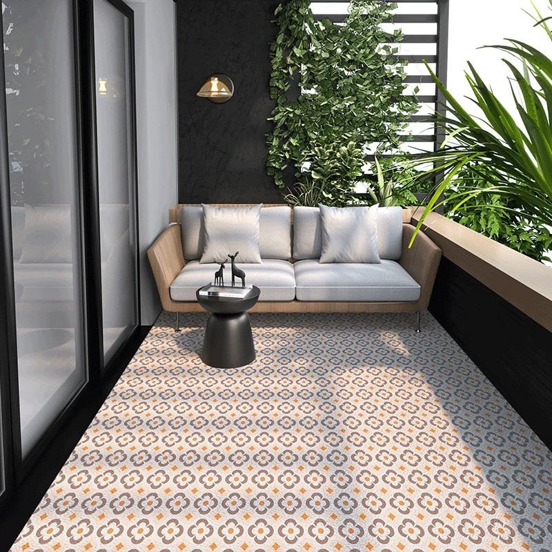 Vintage Plaid Kitchen Rug Geometric Carpets for Living Room Bedroom Decoration Waterproof Home Balcony Bathroom Floor Mat Decor