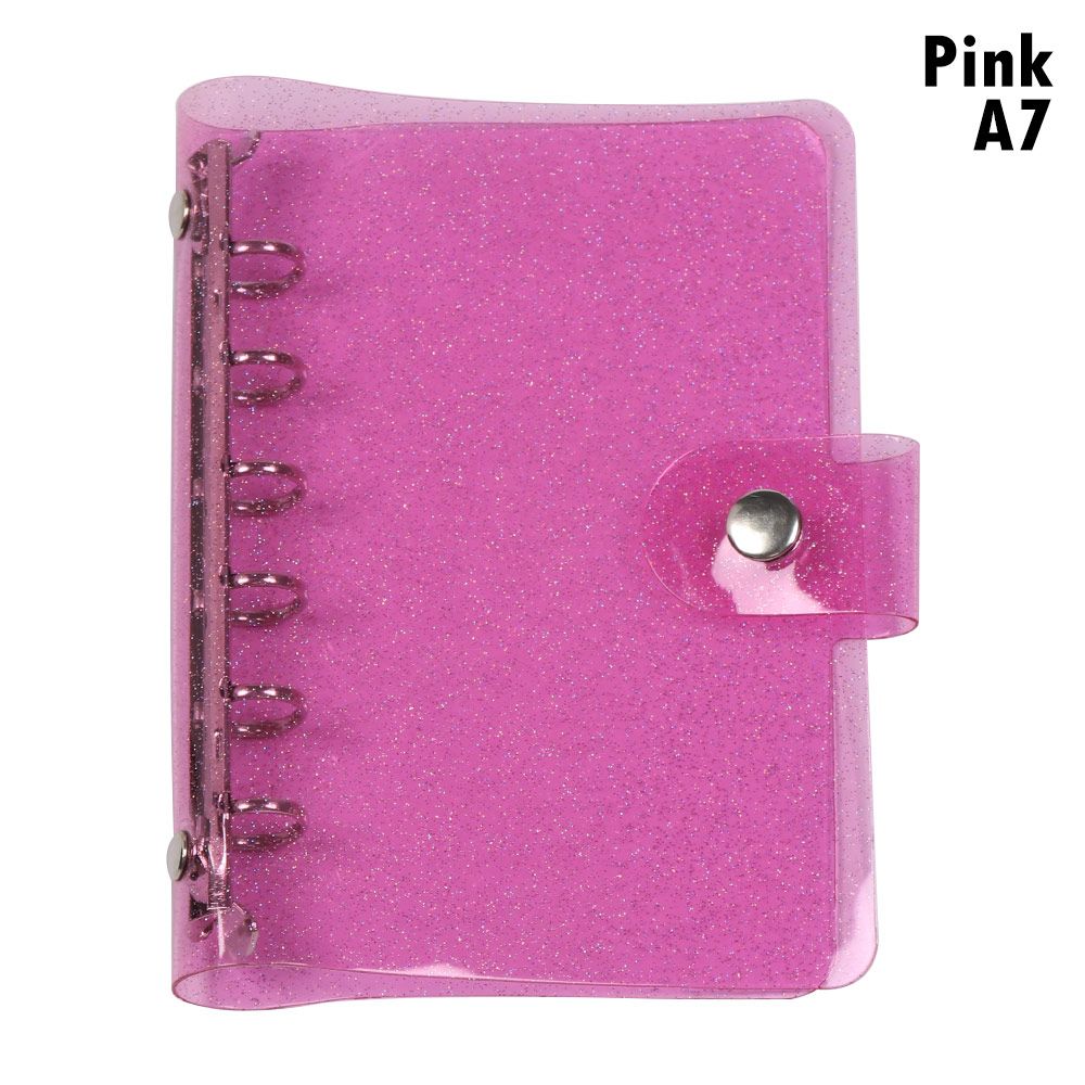 A5 A6 Transparent PVC Loose-Leaf Notebook Cover Folder Macaron Color 6 Ring Binder Diary Journal Planner School Stationery
