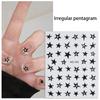 3D Irregular Pentagram With Rhinestone Nail Stickers Y2K Satr Nail Art Decals Starlight Charm Foils Decoration Self Adhesive