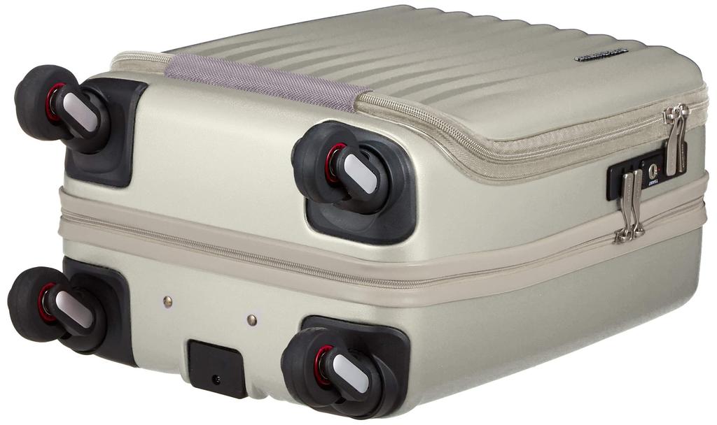 Koffer Zipper Clam Advance Münzfach Größe 4 Rollen mit Stopper vorne offene Rollen 23L 41 cm Champagner Gold [Frequenter] Silent/Silent 1-217