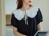 BLACK COLLAR made of tulle, elegant, tied, fashionable accessory for clothes