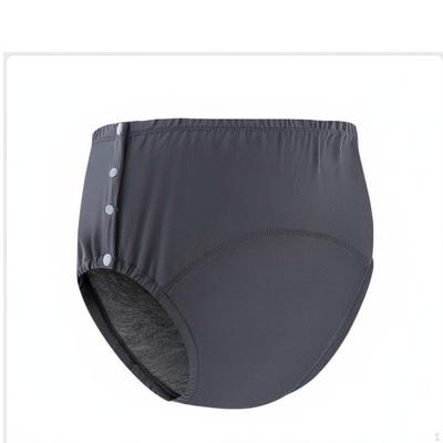 Side Snap Incontinence Briefs Washable Opening Underwear Breathable Simple Dressing