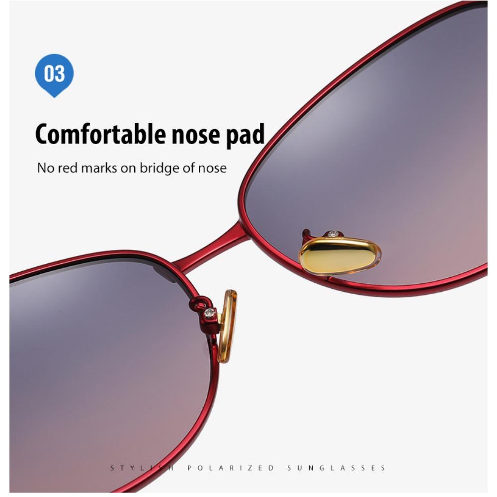 aoron Polarized Large Frame Two-color Sunglasses Women's Colorful Multi-color Sunglasses