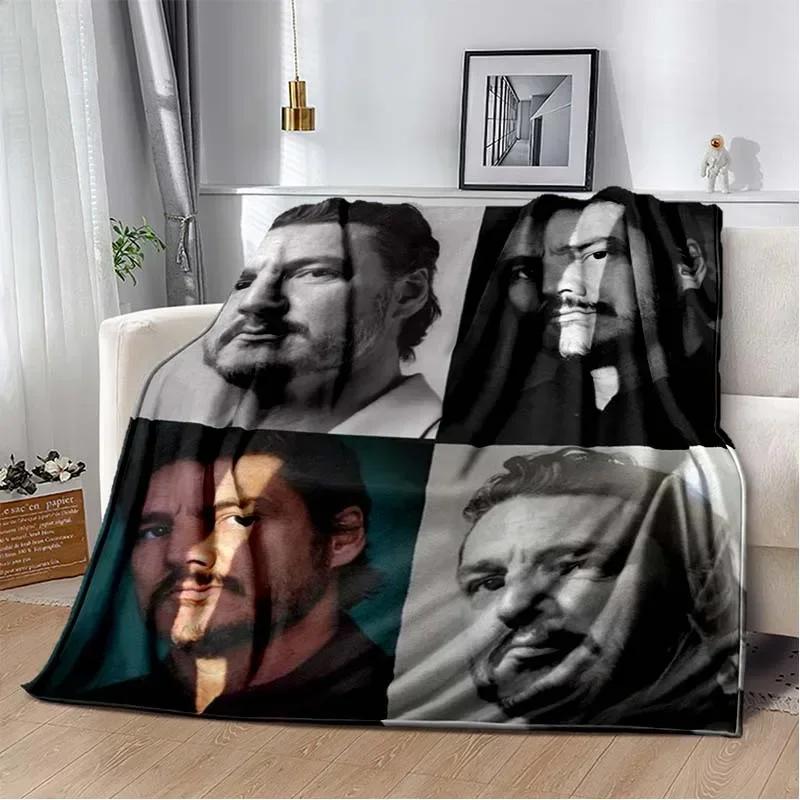Pedro Pascal Pattern Throw Blanket Light Weight Blanket for Living Room Bedroom Kidsroom Warm Blanket Christmas Gift