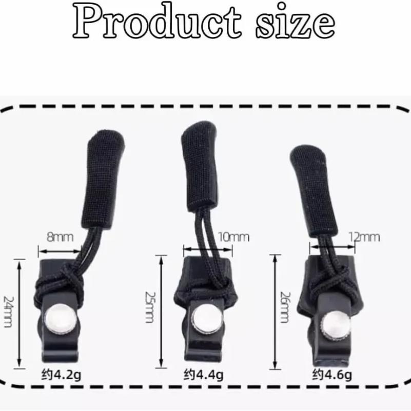 6 Stück Reißverschluss Reparaturset Universeller Sofortiger Ersatz-Reißverschluss-Schieber 3 Verschiedene Größen DIY Bekleidung Nähzubehör