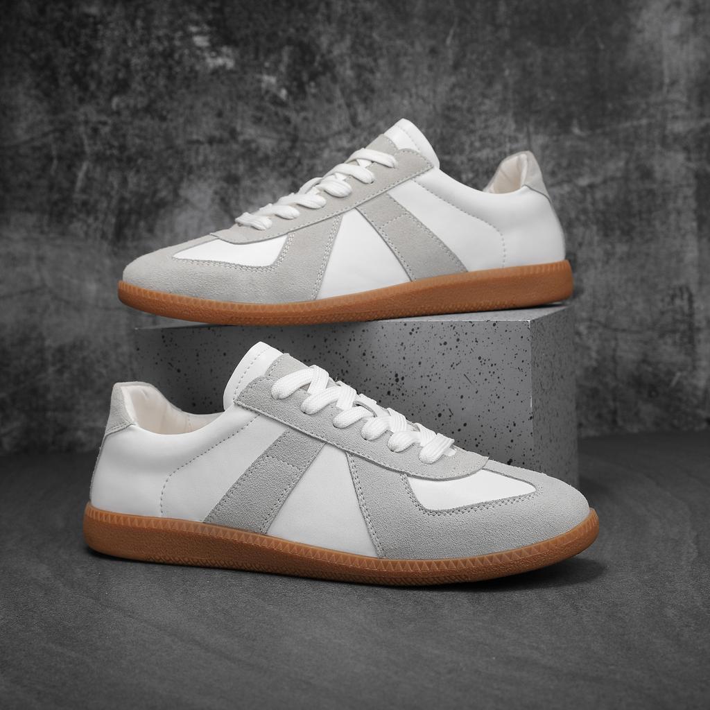 New German Training Men's Shoes Spring and Autumn Trends with Student Casual Board Shoes Men's Live Streaming Forrest Gump Shoes Men's White Shoes