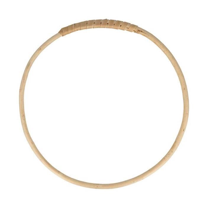 Cercle en osier - ARTEMIO - 20 cm - Blanc - Objets décoratifs - Intérieur - Mixte