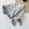 French pastoral style small fresh personalized headscarf spring travel versatile small silk scarf multi-functional tie headband tie bag