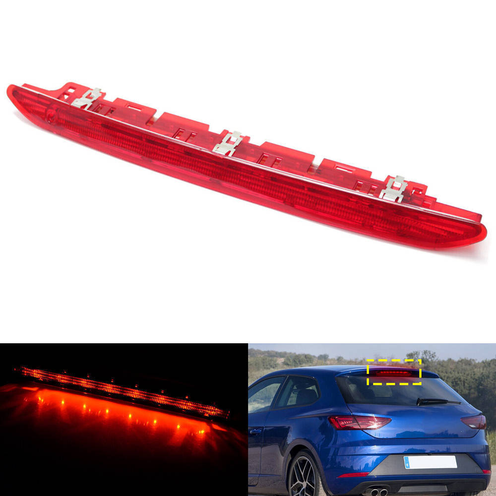 Rear Lens LED 3rd Third Brake High Mount Light Red Black For Seat Leon 5F 2011-2016 5F0945097 5F0945097D 5F0945097G 5F0945097J красный