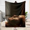 Man Black White Blanket Comfortable Suitable for Office Chair Livingroom Picnics All-Season Use Digital Print Gifts For Family Or Friends