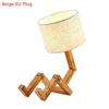 Moderne Stoffkunst Holz Schreibtisch Tischlampe Roboterform Holz Tischlampe Dekor Leuchten Wohnzimmer Arbeitszimmer Schlafzimmer Nachtlicht