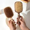 Air Cushion Brush with Mirror 2-in-1 Multi-functional Anti-static Scalp Massage Comb Men Women Portable Hair Styling Detangling Brush