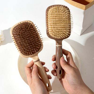 Luftpolsterbürste mit Spiegel 2-in-1 Multifunktionale Antistatische Kopfhautmassagekamm Männer Frauen Tragbare Haarstyling Entwirrbürste