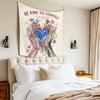 Gentle Treatment Self Love Flower Tapestry, Self Love Healing Slogan Wall Hanging, Bedroom Dormitory Decor