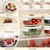 Foldable Colander with Lockable Lid and Portable Handle for Kitchen and Fridge
