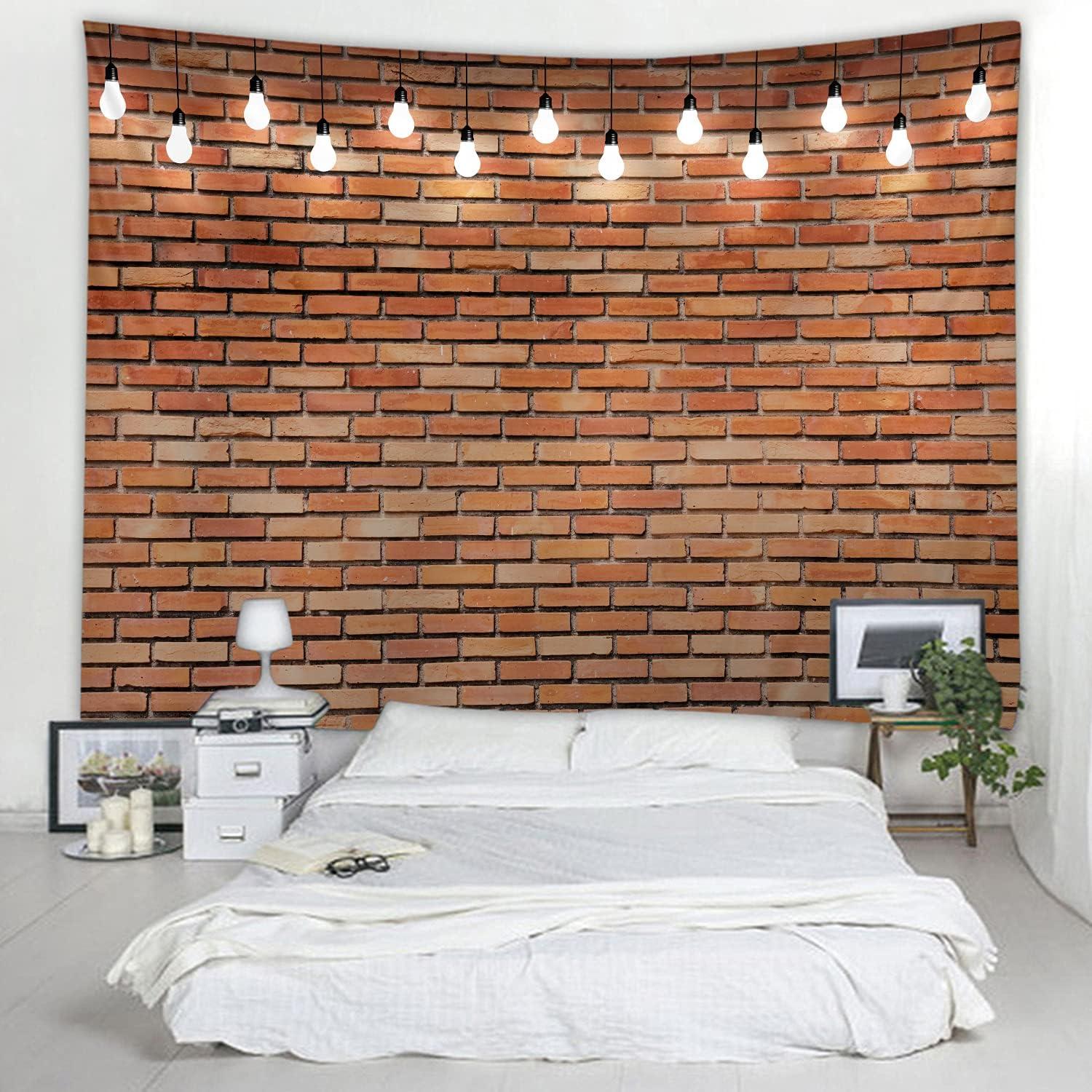 Tapestry tablecloth made of red brick pattern fabric 75x100