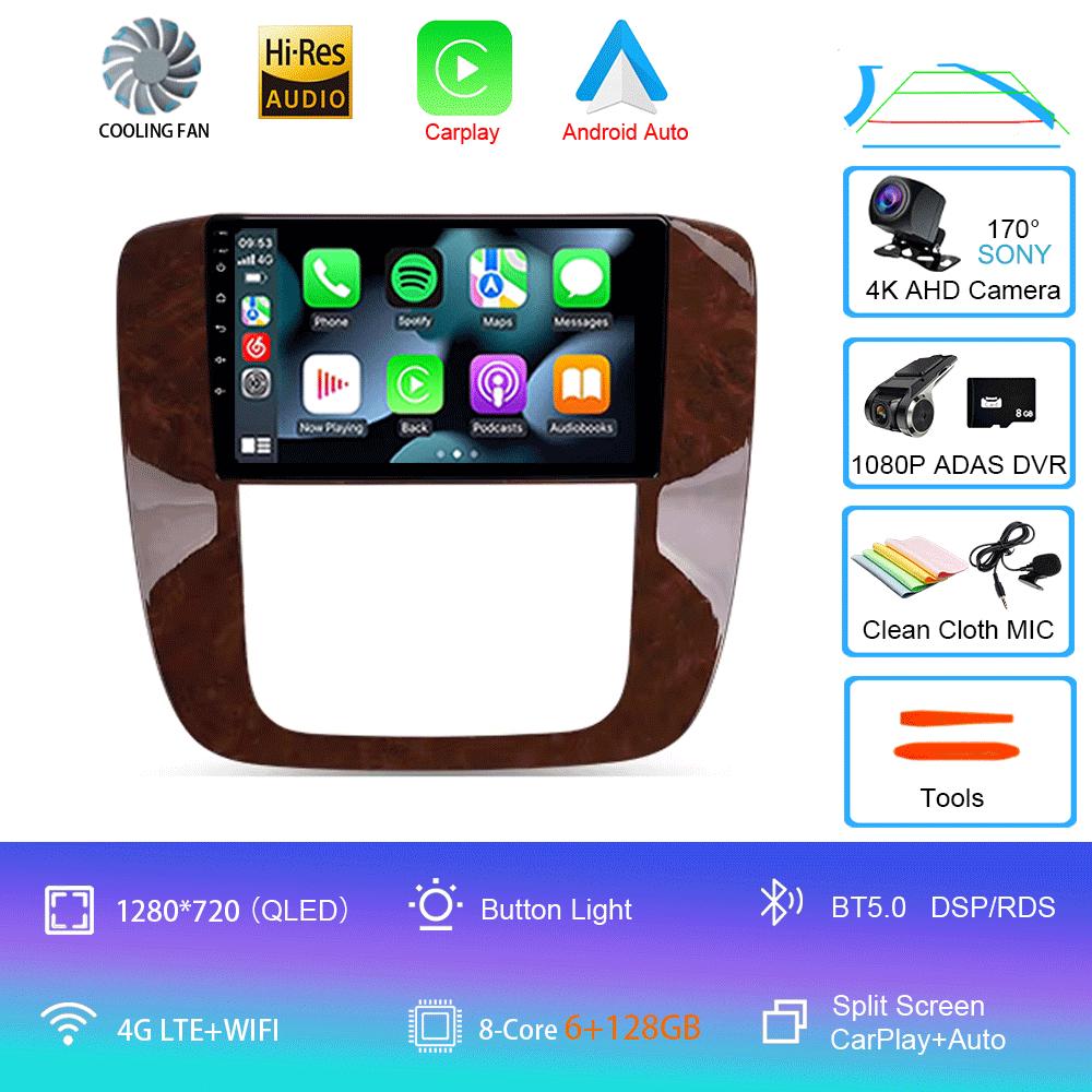 Car Radio Android 14 Carplay Auto Multimedia Player For GMC Yukon Chevrolet Tahoe Suburban 2008 - 2012 E53 X5 M5 2din Autoradio