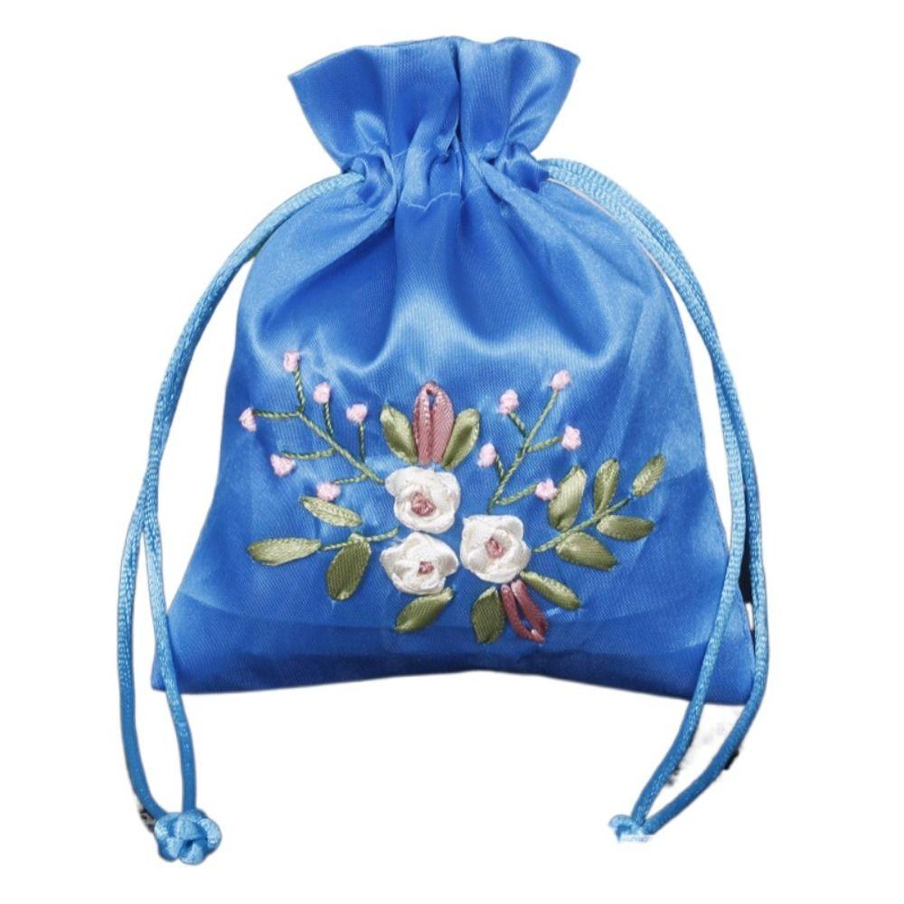 Candy Bag Embroidery Flower Drawstring Bag Perfume Spice Bag Cloth Storage Bag  Ladies