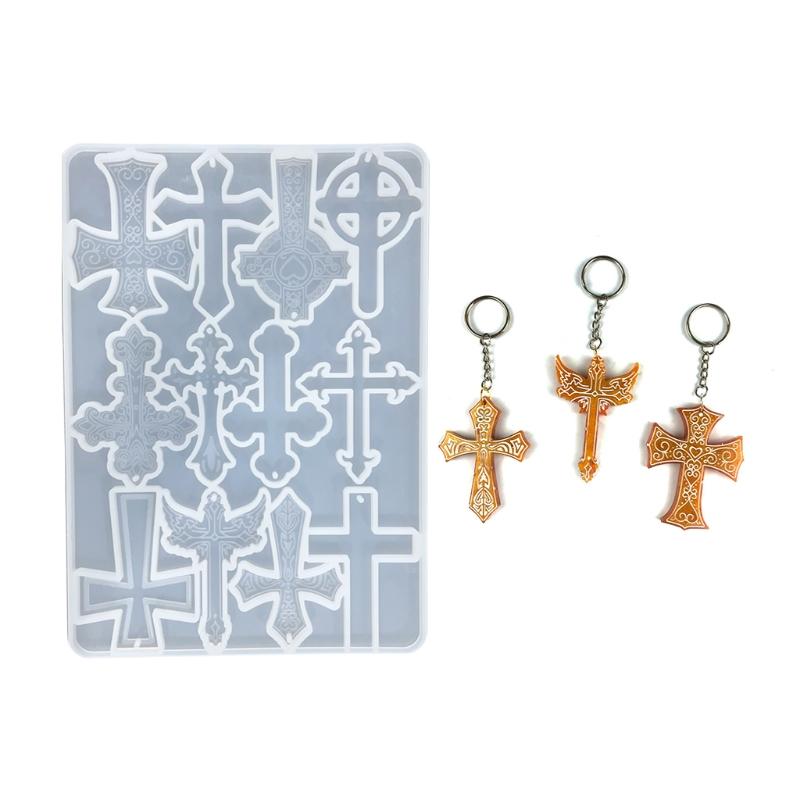 Handmade Jewelry Pendant Resin Casting Mold Tool Religious Theme Keychain Crystal Resin Mold DIY Crafts UV Epoxy