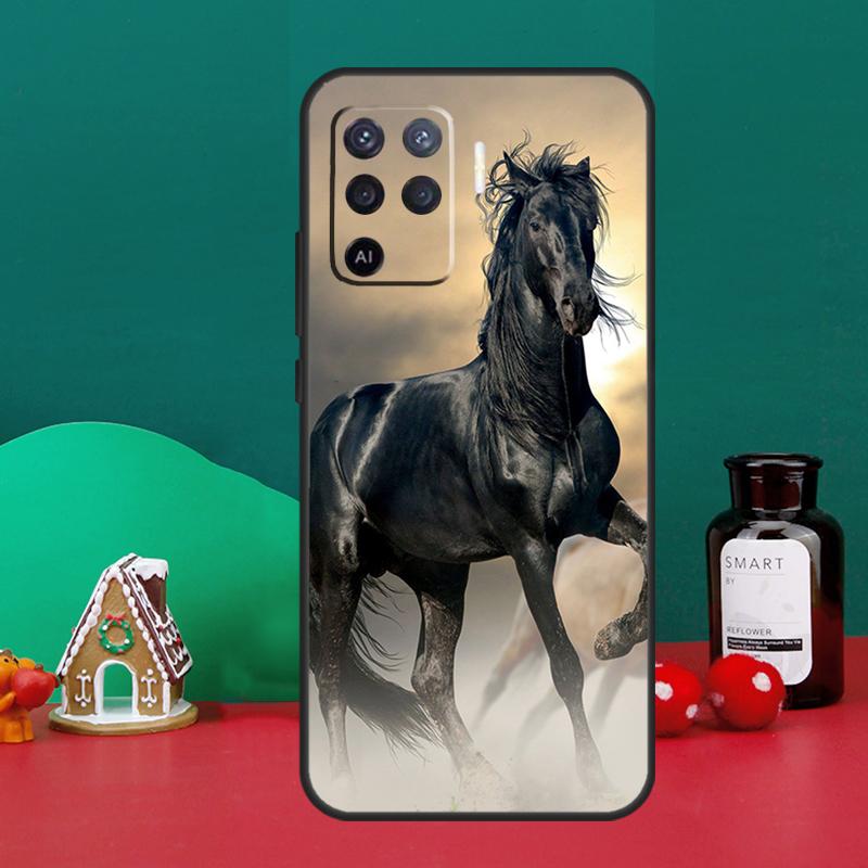 Cavalo Animal Para OPPO A79 A74 A94 A58 A78 A98 A5 A9 A53 A52 A72 A15 A17 A77 A16 A76 A96 A57S A54S Caso