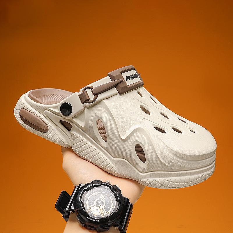 Summer Outer Wear Anti-slip Men's Slippers Sports Two Wear Teenagers Soft Beach Sandals Outdoor Casual Platform Big Size Shoes