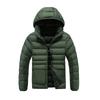 Light Section of The Clothing Cotton Coat Men's Winter Solid Colour Removable Cap Slim Thickened Top Coat Comfortable and Versatile Jacket