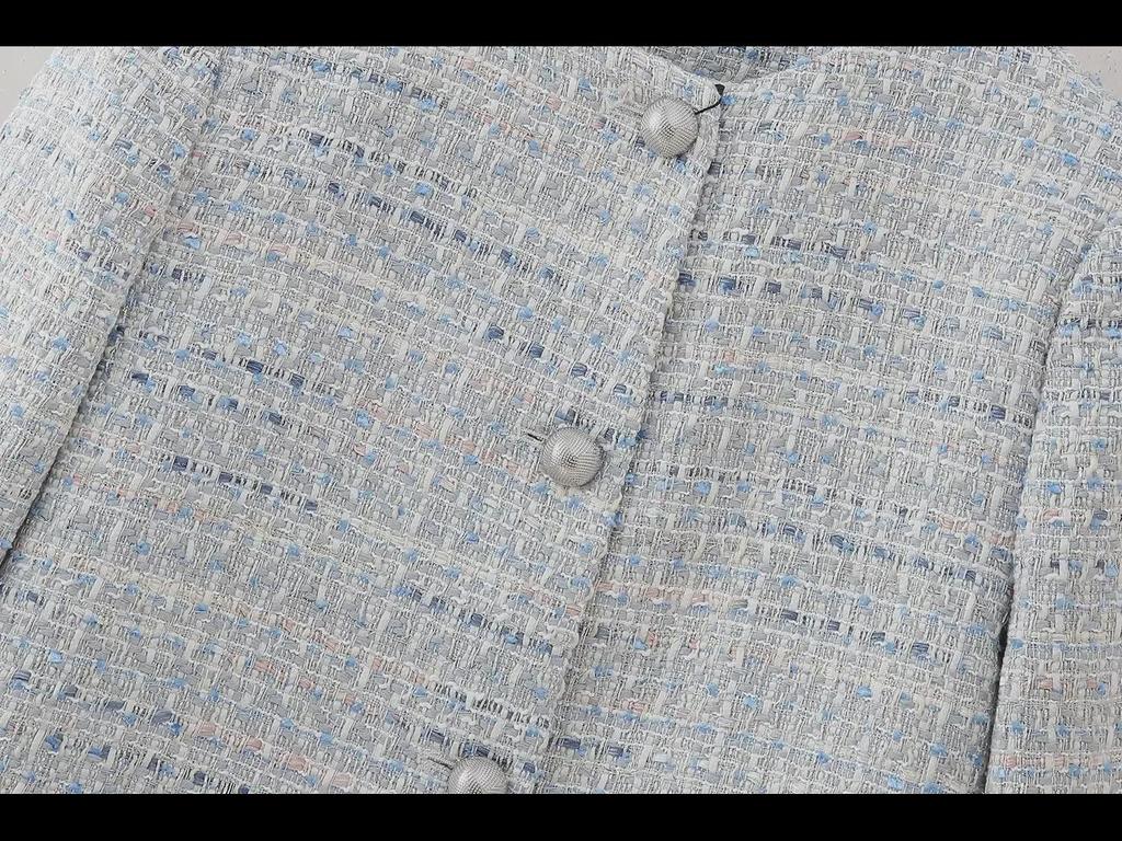 2024 Spring Women's Chic Textured Jacket & Skirt/Pants Set