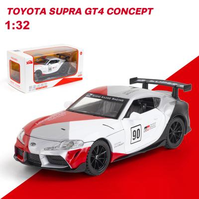 Toyota Supra GT tlakové lití v měřítku 1/32 Model autíčka se zvukem a světlem pro sbírku dárků pro děti
