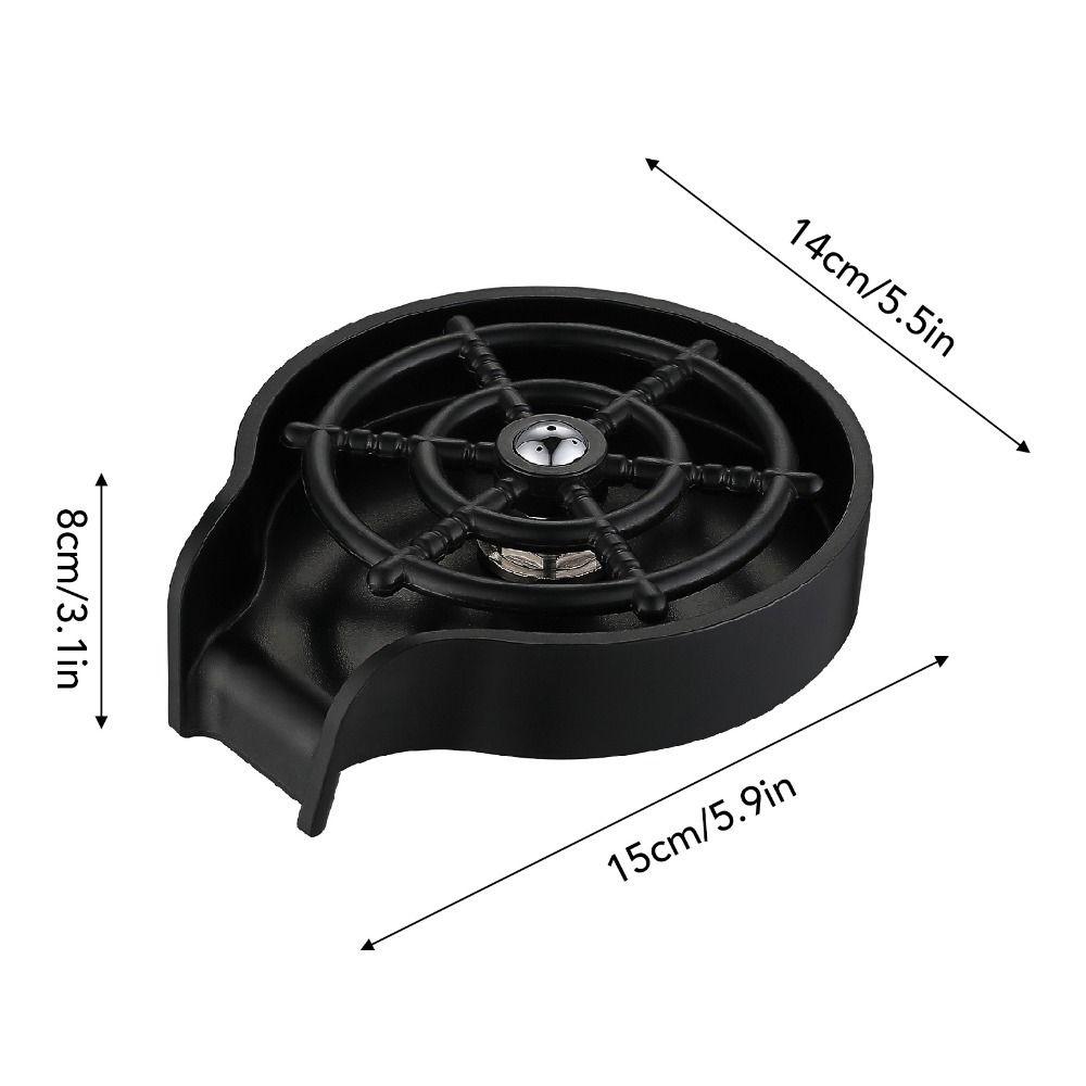 Automatic Cup Washer Black Silver Sink Water Bottle Washer Durable Cup Rinser For Kitchen Sink