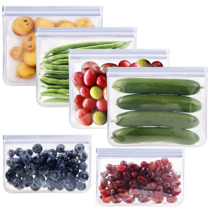 Reusable Food Storage Bags Extra Thick Leak-proof Ziplock Bags For Home Marinate Meats Cereal