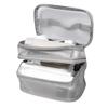 Large Capacity Mesh Cosmetic Bag Double Layer Transparent Travel Toiletry Bag with Handle Portable Makeup Organiser for Women