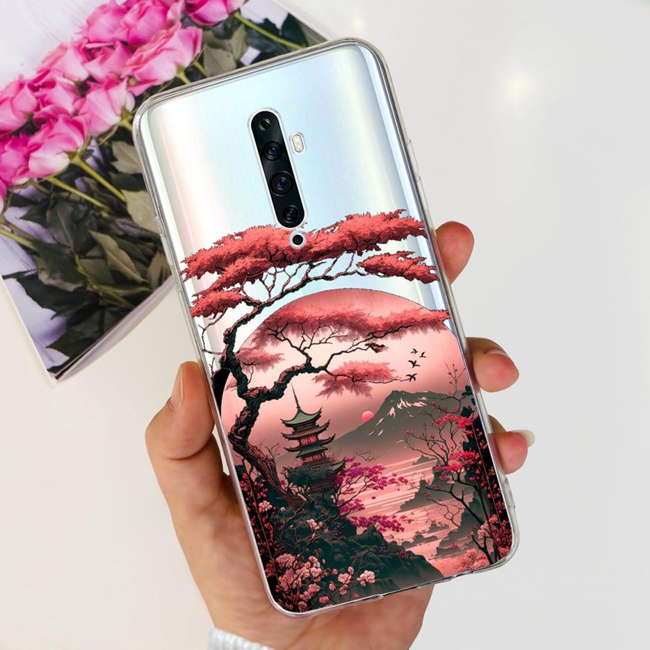 For Oppo Reno 2 2F 2Z Case Luxury Painted Cover Clear Silicone Phone Case For Oppo Reno2 F Reno 2Z Reno2 Reno2F Reno2Z Soft Bags