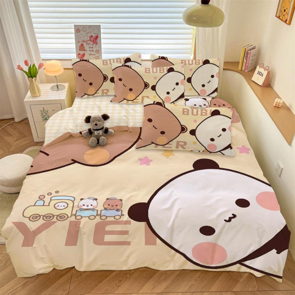Cartoon Bubu Duvet Cover Pillowcase Bedding Bedroom Decoration Children Gift Adult Single Double Bed Large SizeZip Duvet Cover