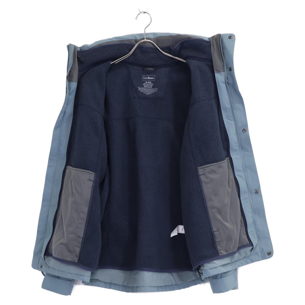 LLBean Blue 2-way Jacket with Fleece Liner Jacket M Blue grayUsed