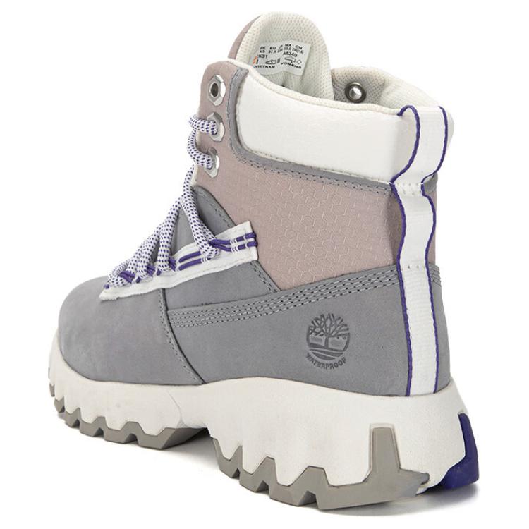 Timberland GS Edge BT WP MD Grey Simple Comfortable Slip Resistant Durable High Top Hiking Shoes Women Hiking Shoes A2K31050