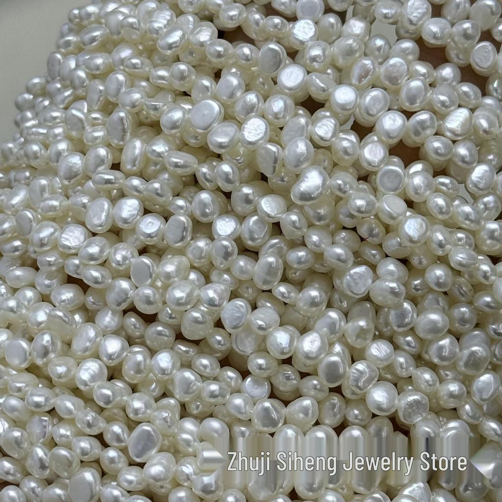 4-5mm Baroque White Freshwater Pearl Beads for DIY Jewelry
