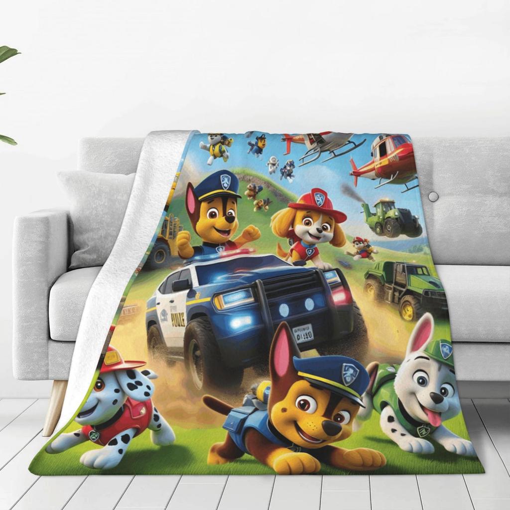 Paw Patrol Dino Snow Rescue Blanket Kids Chase Marshall 3D Print Soft Throw for Bed Sofa Bedroom Boys Girls Birthday Gift