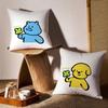 Lucky Four leaf clover Pillow Case Sofa and Living Room Decorative Cushion Covers Dust-proof and Mite-proof Invisible Zipper
