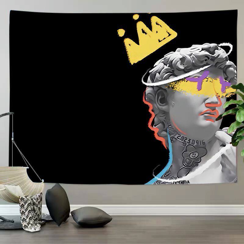 Personalized David Tapestry Premium AmericanStyle Decorative Wall Hanging for Bar Background Customization Available