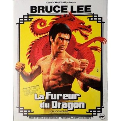 THE FURY OF THE DRAGON Original Rolled Cinema Poster Small Size 53x40cm BRUCE LEE