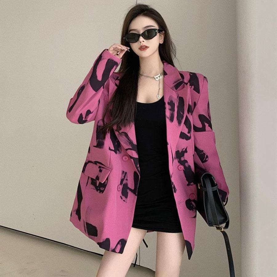 Cappotto Completo Elegante Casual da Donna Doppiopetto Nuovi Arrivi Blazer alla Moda per Primavera Autunno