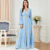 3203 Middle Eastern Women's Abaya with Hot Stamping - Four Seasons Fashion Dress