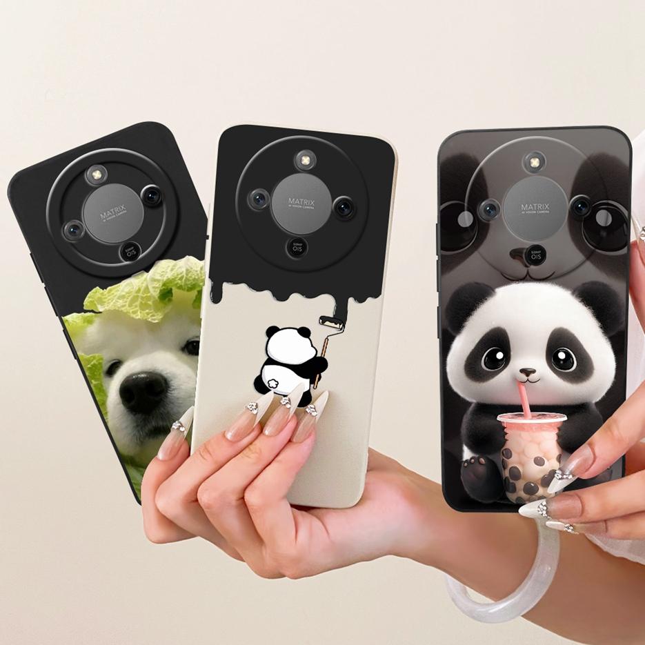 For Honor Magic 8 Lite Case Honor X9d MTN-NX1 Cute Dog Panda Cartoon Cover Silicone Case For Honor X70 X 70 HonorX9d Soft Fundas